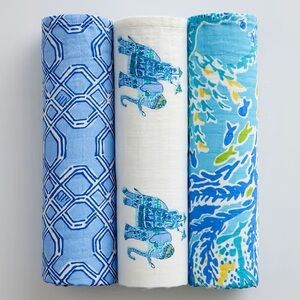 Lilly Pulitzer x Pottery Barn Organic Muslin Swaddle Set
